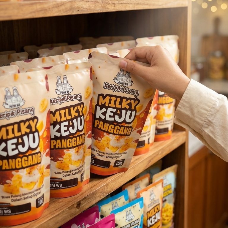 Keripik Pisang Milky Keju Panggang 