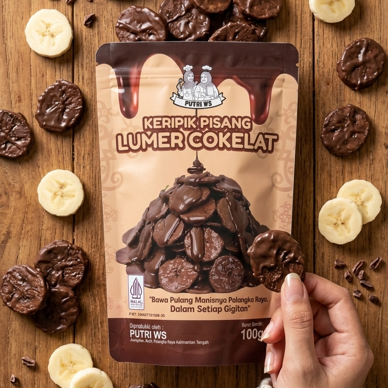 Keripik Pisang Lumer Cokelat 