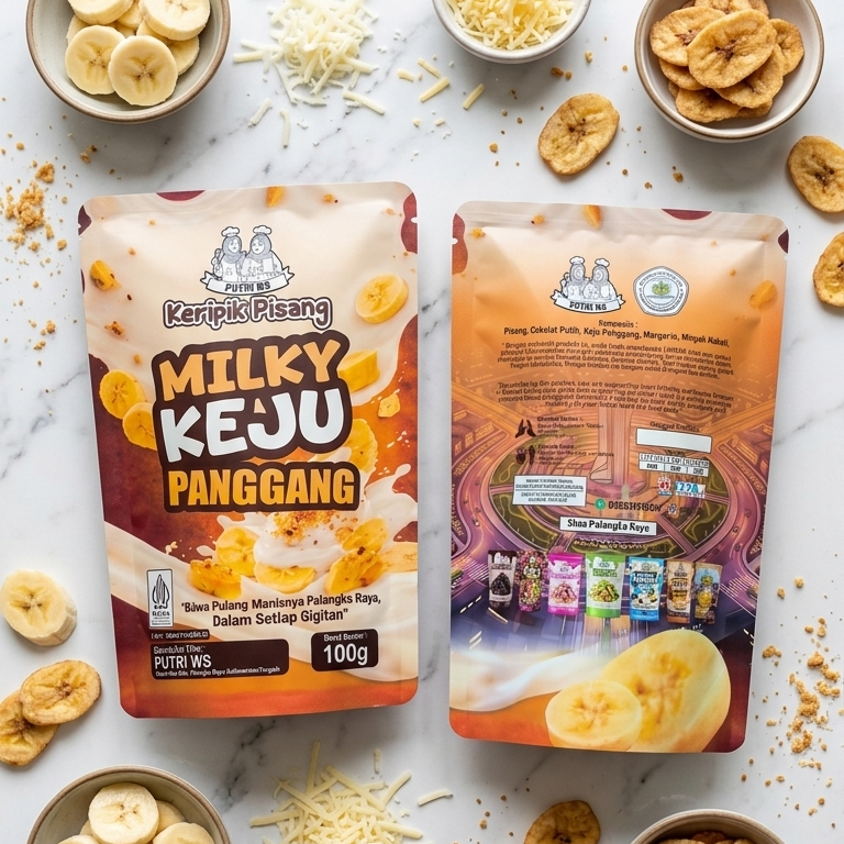 Keripik Pisang Milky Keju Panggang 